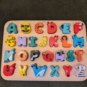 Wooden Animal Alphabet Puzzle FAO